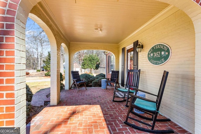 view of patio with fence