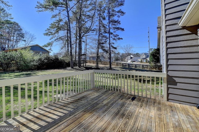 view of wooden deck