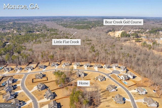 bird's eye view featuring a residential view