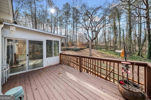 view of wooden deck