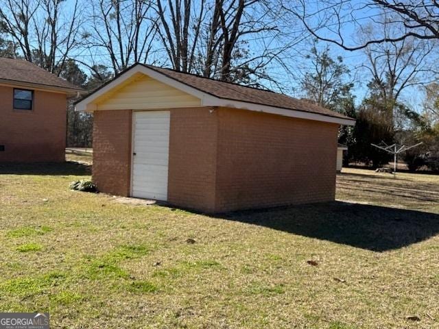 view of shed