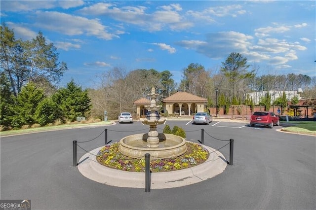 view of road with curbs