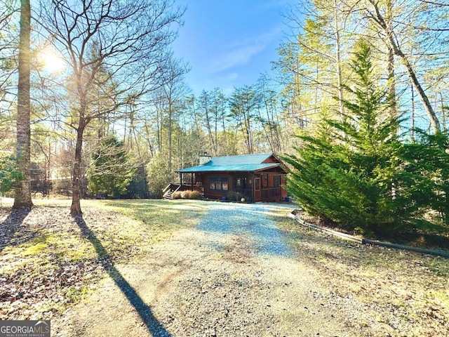 exterior space featuring driveway