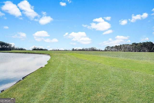 property view of water featuring a rural view