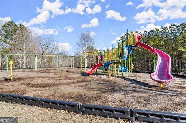 view of community jungle gym