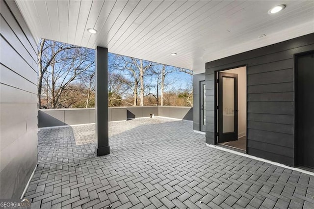 view of patio with fence