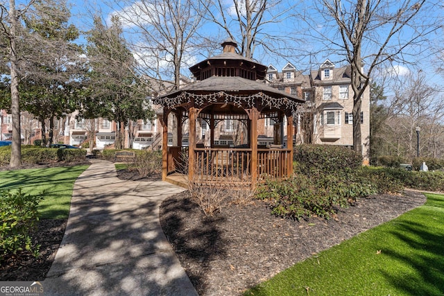 view of home's community with a gazebo