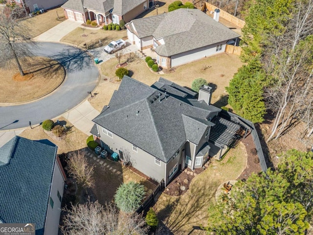 bird's eye view featuring a residential view