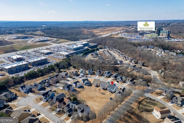 bird's eye view with a residential view