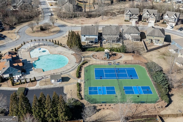 bird's eye view featuring a residential view