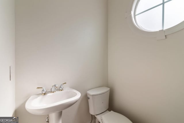 bathroom featuring a sink and toilet