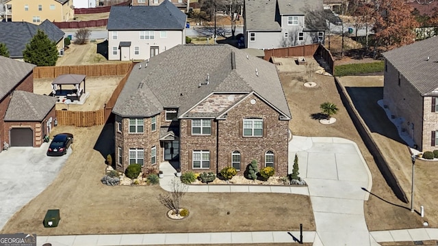 drone / aerial view with a residential view