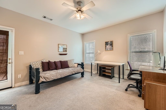 397 4th St NE, Atlanta, GA 30308 - office space with light colored carpet and ceiling fan