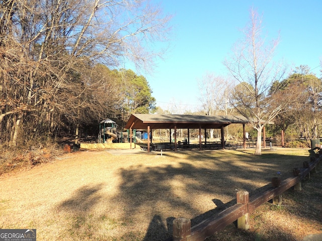 view of home's community featuring a detached carport and a gazebo
