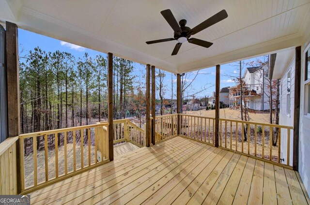 107 Bob White Dr, Calhoun, GA 30701 - deck with a ceiling fan