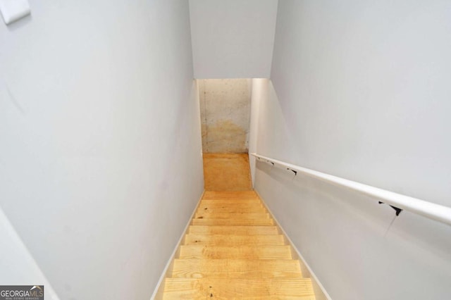 107 Bob White Dr, Calhoun, GA 30701 - stairway featuring wood finished floors
