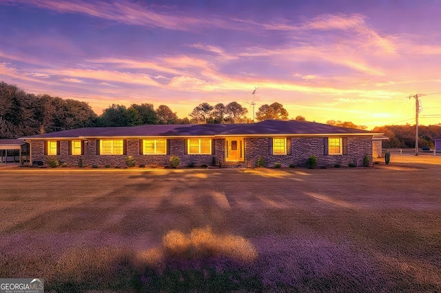 view of ranch-style home