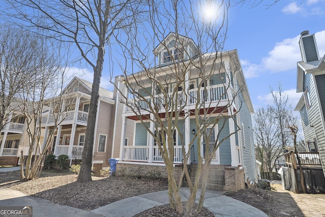 exterior space with covered porch