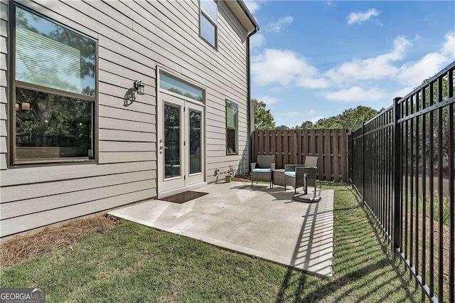 view of patio / terrace with a fenced backyard