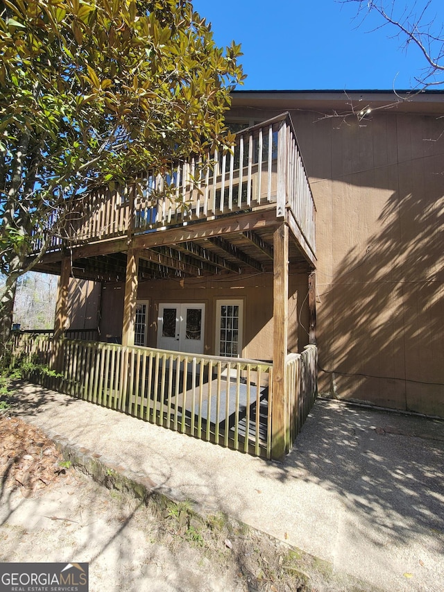 exterior space featuring a deck