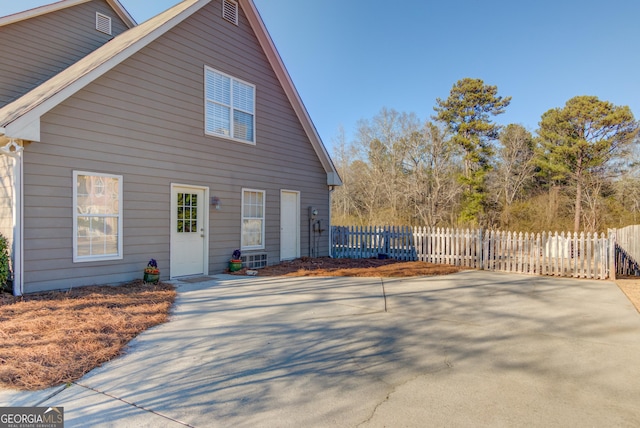 exterior space with fence