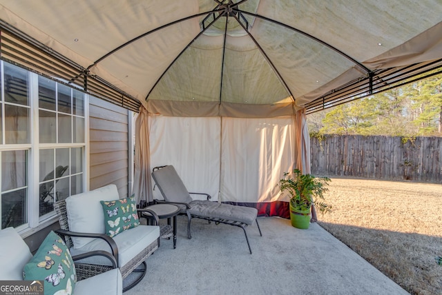 view of patio / terrace with fence