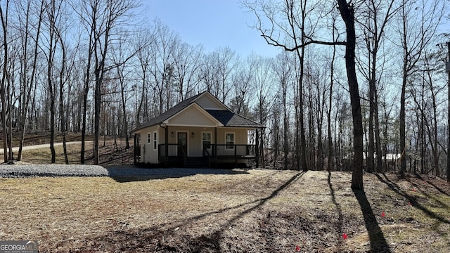 view of front of property with covered porch