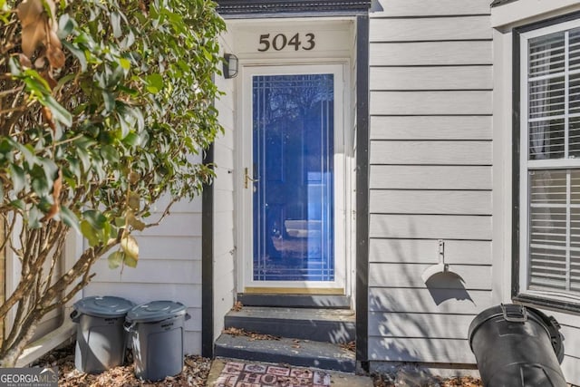 view of doorway to property