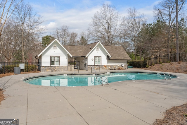 702 Berkeley Ter, Canton, GA 30115 - community pool featuring a patio and central AC unit