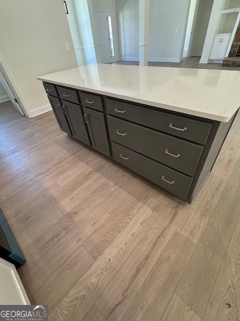 interior details with baseboards and wood finished floors