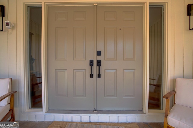 view of doorway to property