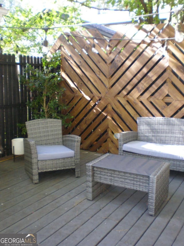 wooden deck with fence