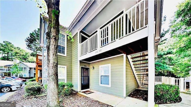 view of property with stairway