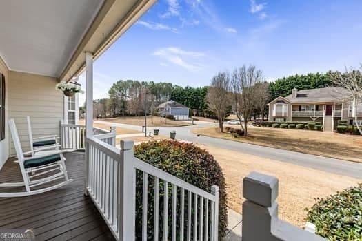 exterior space with covered porch