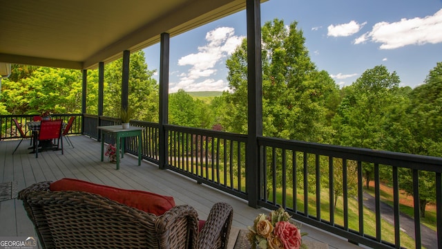 2656 Panorama Dr, Sautee Nacoochee, GA 30571 - wooden deck with outdoor dining area