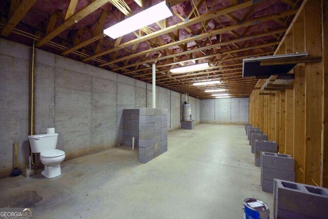 2656 Panorama Dr, Sautee Nacoochee, GA 30571 - unfinished basement with gas water heater