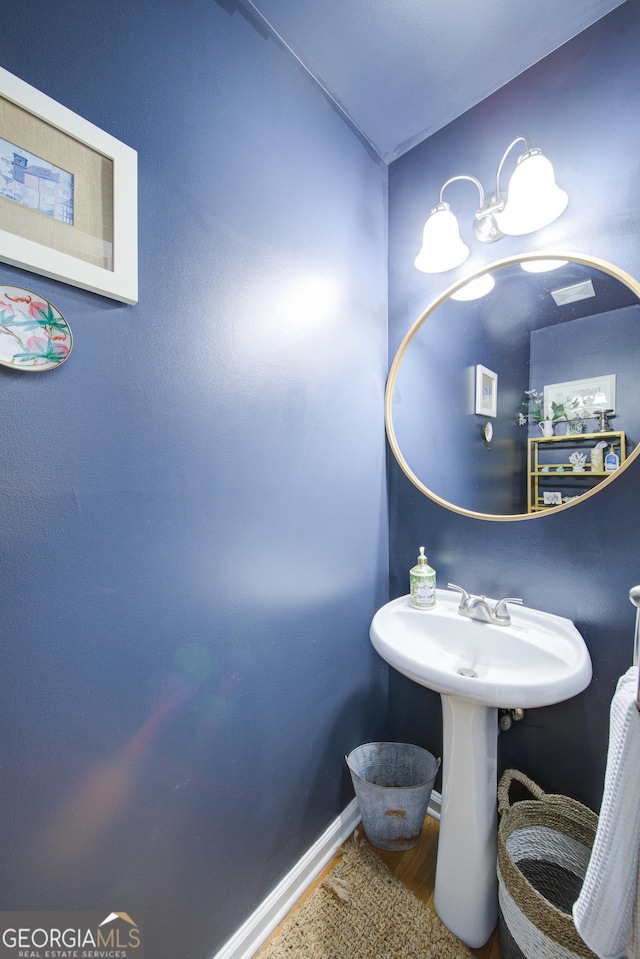 210 Wrights Mill Way, Canton, GA 30115 - bathroom featuring wood finished floors and baseboards