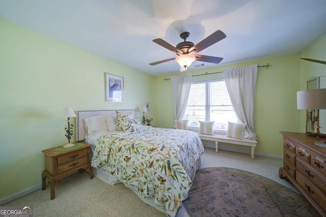 210 Wrights Mill Way, Canton, GA 30115 - bedroom with carpet, baseboards, and a ceiling fan