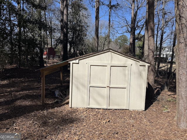 view of shed