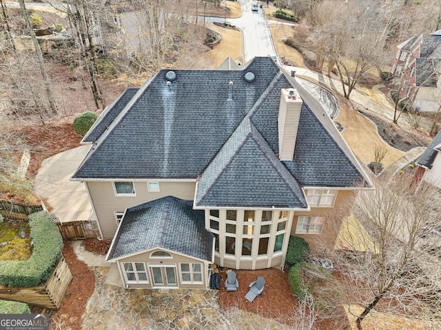 birds eye view of property