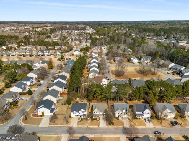 bird's eye view with a residential view