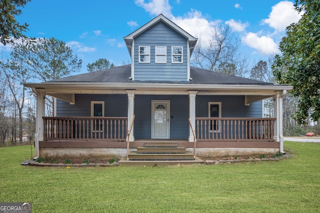 2820 Maxwell Pl, Lithia Springs, GA 30122 - view of front of house featuring a porch, a front lawn, and roof with shingles