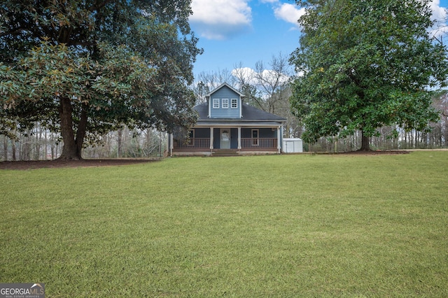 2820 Maxwell Pl, Lithia Springs, GA 30122 - exterior space featuring covered porch, a front lawn, and fence