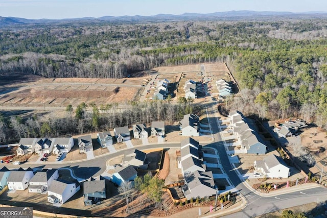 aerial view with a residential view