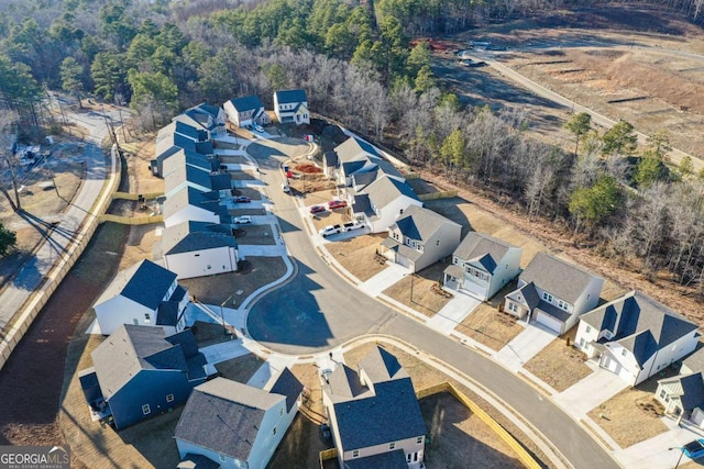 bird's eye view with a residential view