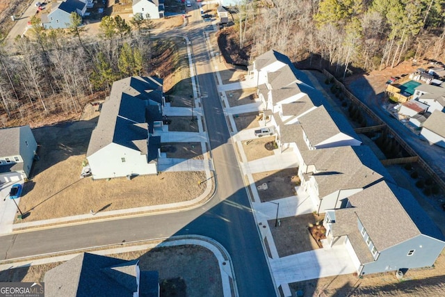 bird's eye view with a residential view