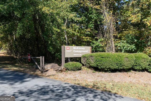 view of community sign