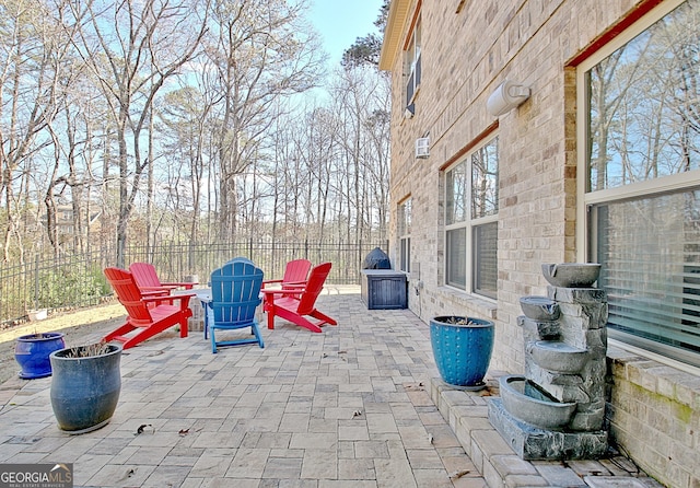 view of patio featuring a fenced backyard