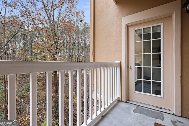 view of balcony