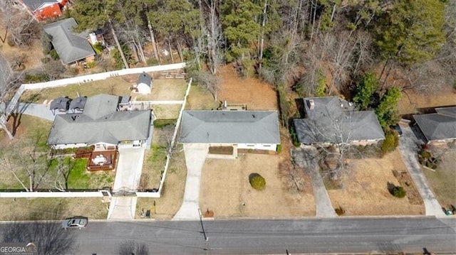 drone / aerial view featuring a residential view